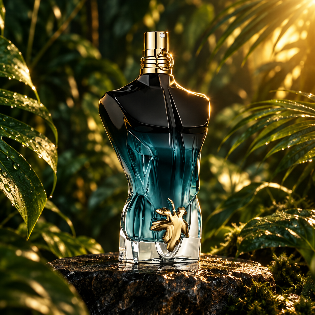 Le Beau Le Parfum en ambiente tropical oscuro